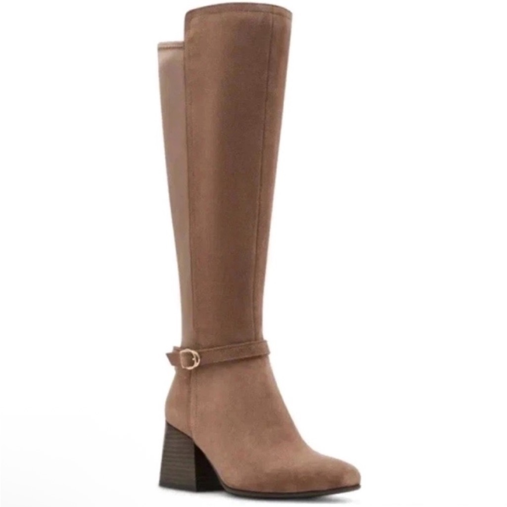 Blondo Twyla Waterproof Kneehigh Women's Beige Suede Boots 8.5 - Msrp $219